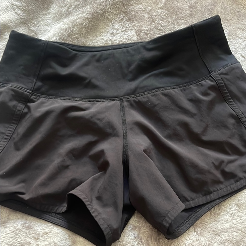 Lululemon Athletica Black Athletic Shorts with Compression Fit